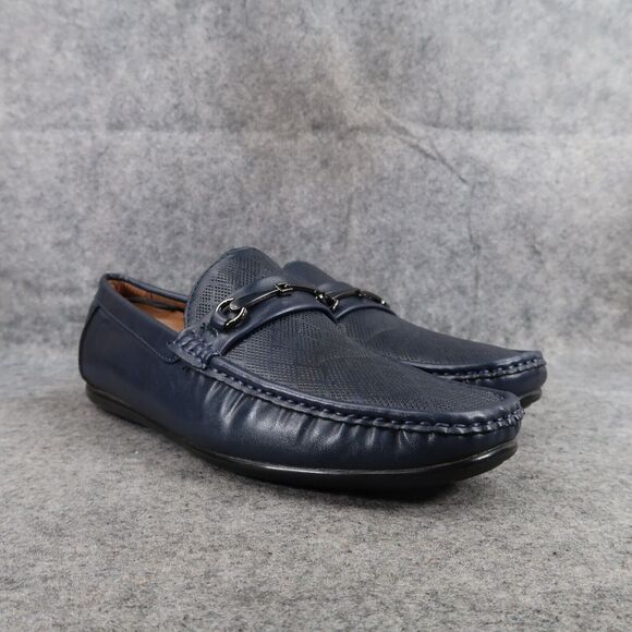 Andrew Fezza Shoes Mens 9.5 Loafer Moccasin Slip On Casual Navy Classic Fashion main image 4